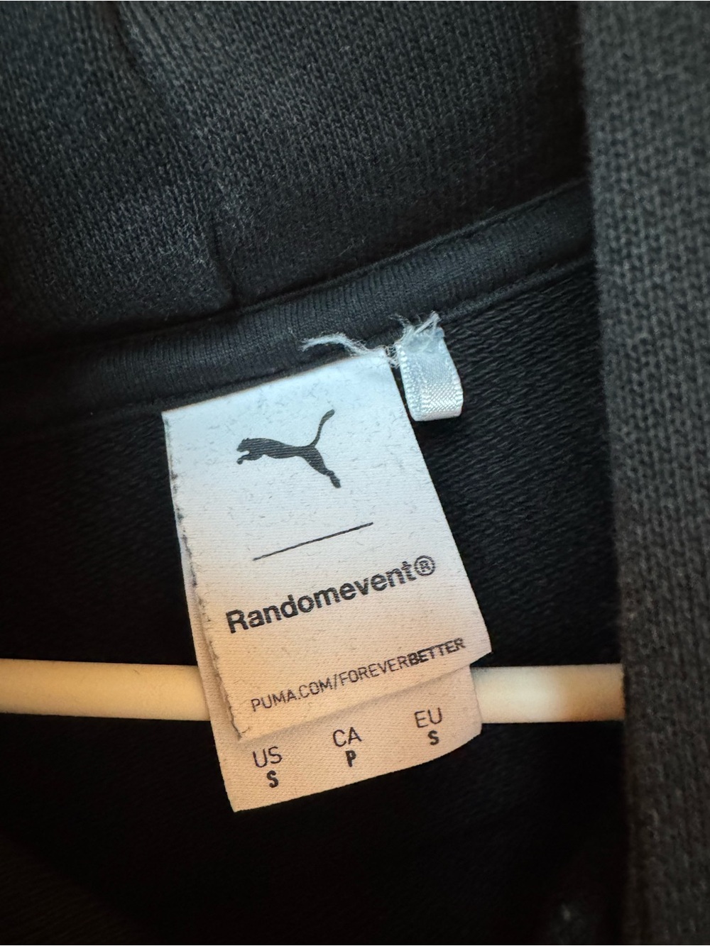 Woman Puma Random Event Black Hoodie Size S - Picture 4 of 4